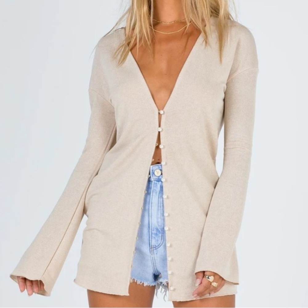 Princess Polly MACY CARDIGAN BEIGE